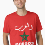 T-shirt drapeau marocain pour adultes