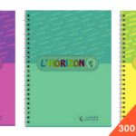 Cahier spirale A4 petits carreaux – 300 pages, couverture plastifiée