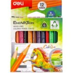 12 mini crayons de couleur Deli